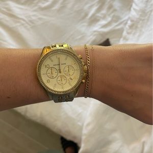 Michael Kors gold watch with michael kors box